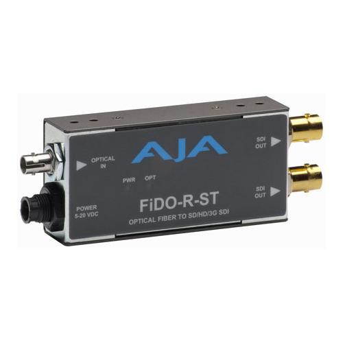 AJA Video Systems - FIDO-R-ST - Single channel ST Fiber to SDI Converter/ dual SDI outputs to 10km
