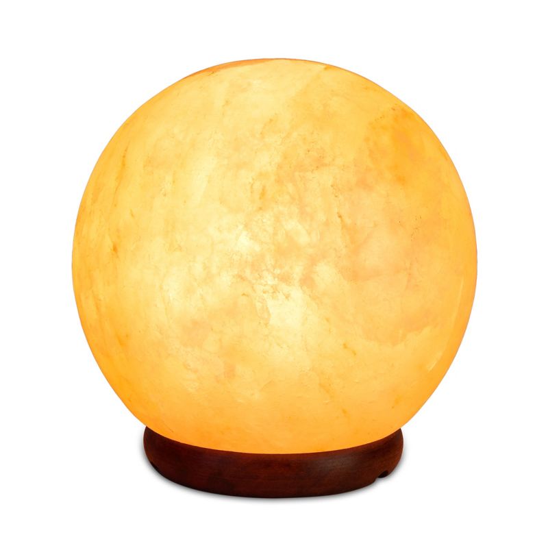Salacia Himalayan Sphere-Shaped Salt Lamp Light with Dimmer, Pink