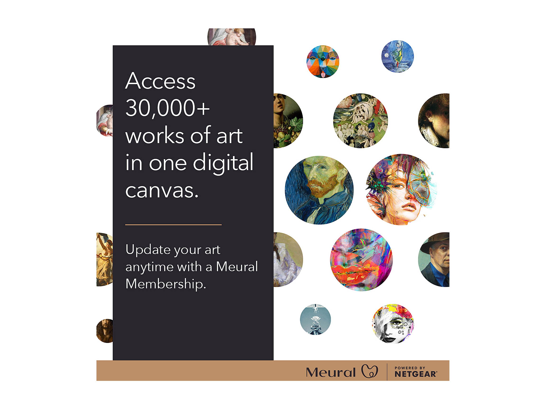 NETGEAR Meural Canvas II - the Smart Art Frame with 21.5 in. HD Digital Canvas | 16 x 24 White Frame | Wi-Fi-Connected (MC321WL)