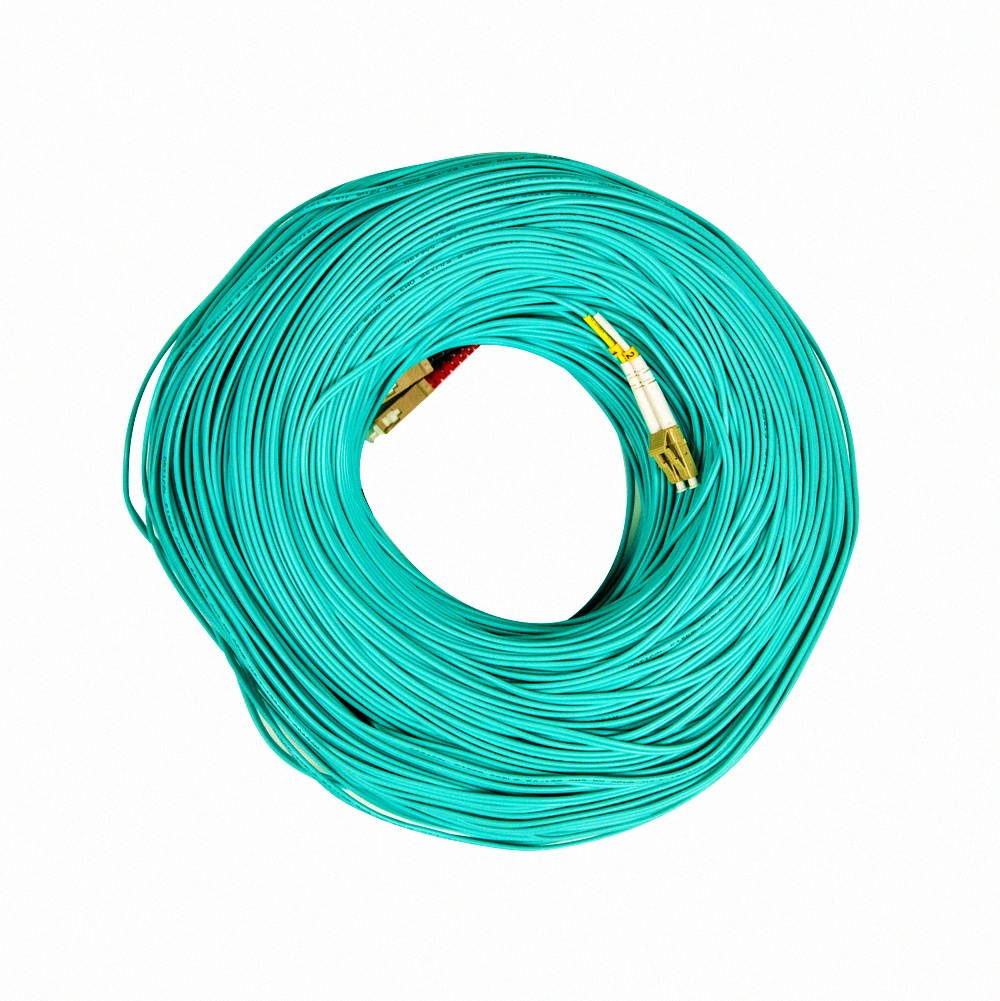 NavePoint LC-SC 10GB Fiber Optic Cable Duplex 50/125 Multimode 300M Aqua
