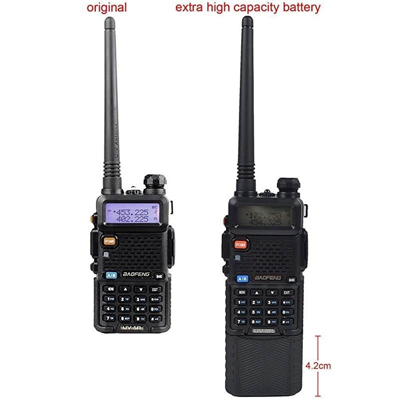 Replacement Battery for UV5R Model BL5 3800 mAh Black Compatible with Baofeng UV5R F8HP 5RTP and 5R Series Walkie Talkies1 Pack by