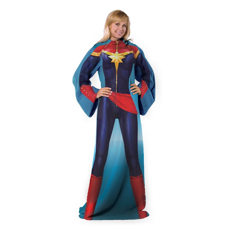 Avengers Mighty Captain Marvel Adult Comfy Throw