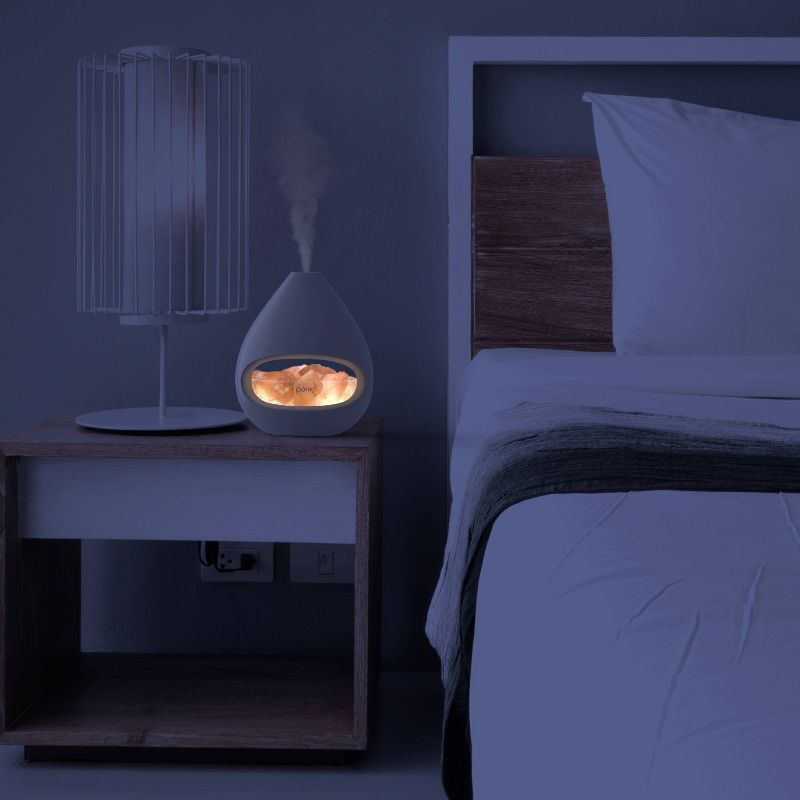 Crystal Himalayan Salt Rock Lamp and Ultrasonic Oil Diffuser - Pure Enrichment