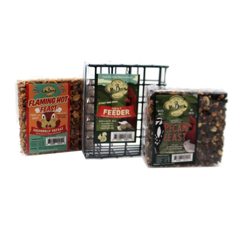 Home & Garden 5.0" Small Cakes Variety + Cage S/5 Bird Food Holder No Melt Feed Mr Bird  -  Bird And Wildlife Food