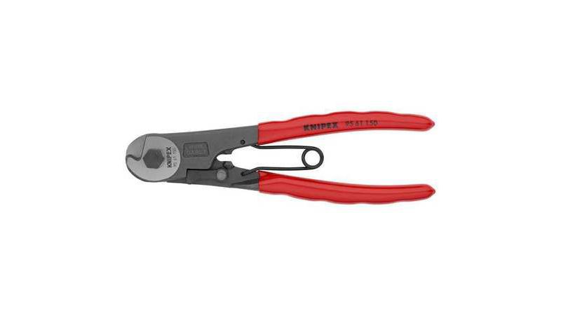 KNIPEX 95 61 150 SBA 6" Wire Rope Cutter, Center Cut