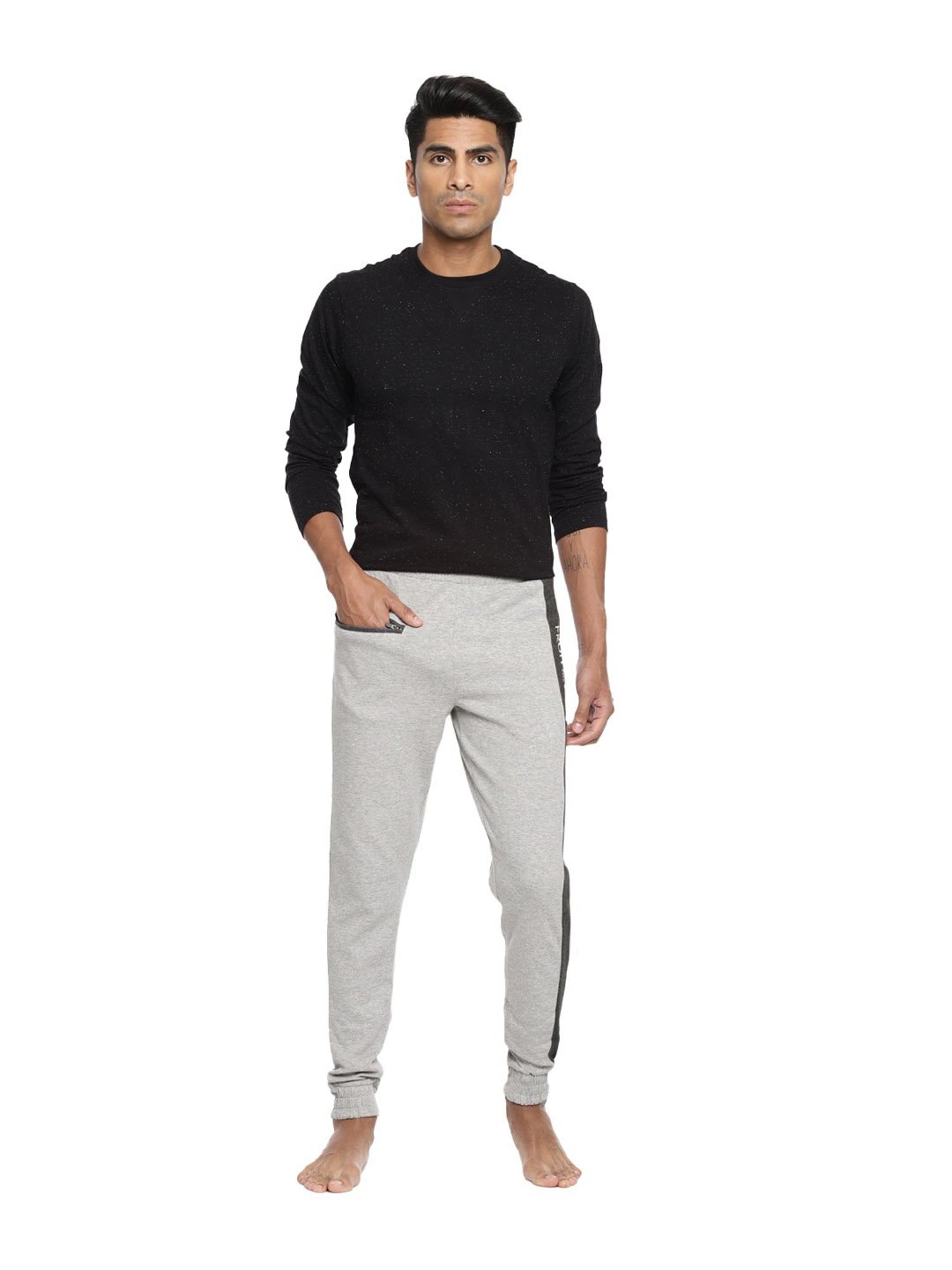 Fruit of the loom Grey Melange Regular Fit Joggers
