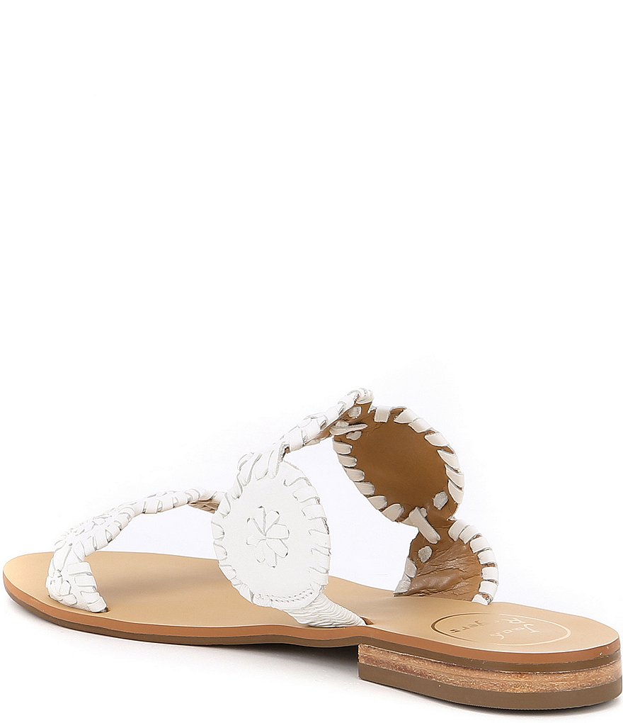 Jack Rogers Lauren Whipstitch Detail Slide Sandals