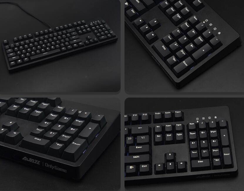 A-jazz AK535  N-key Rollover  Ergonomic Design,Cool Exterior USB Wired Cherry  MX Black Mechanical Gaming  Keyboard For Office And Game, White Backlit, PBT Keycaps  - Pink