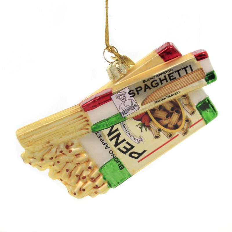 Noble Gems 2.25" Pasta Boxes Spaghetti Penne Ornament  -  Tree Ornaments