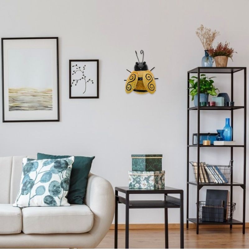 1pc Outdoor Ladybird Craft Statue Iron Garden Villa Decoration Indoor Adornment