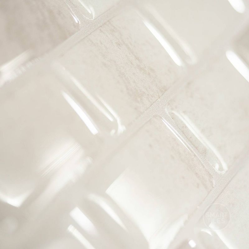 Smart Tiles 3D Peel and Stick Backsplash 4 Sheets of 9.80" x 9.74" Kitchen and Bathroom Wallpaper Ravenna Farro