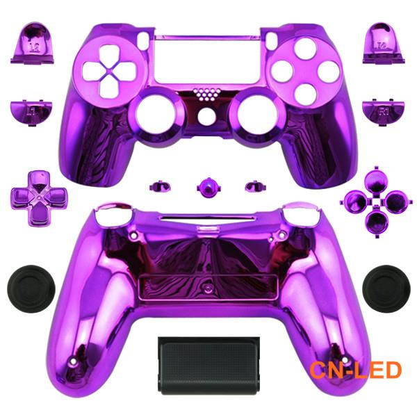 WPS Chrome Purple Controller Full Housing Shell + Full buttons for PS4 Playstation 4 Dualshock 4 ( GEN 1 Controllers ONLY)