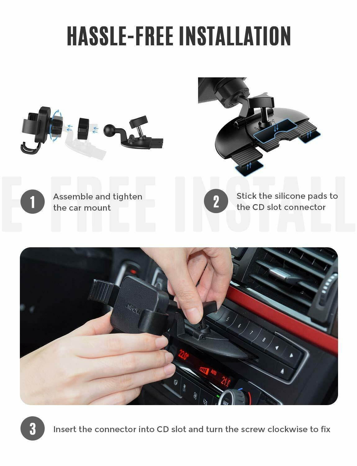 Gravity Car CD Slot Mount Cradle Holder Stand for iPhone Mobile Cell Phone