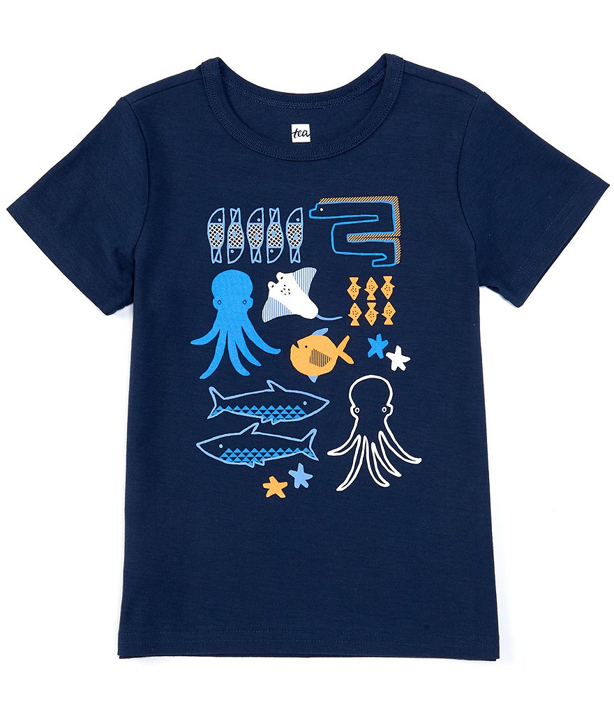 Tea Collection Toddler Boys 2T-4T Short-Sleeve Porto Sealife Graphic Tee