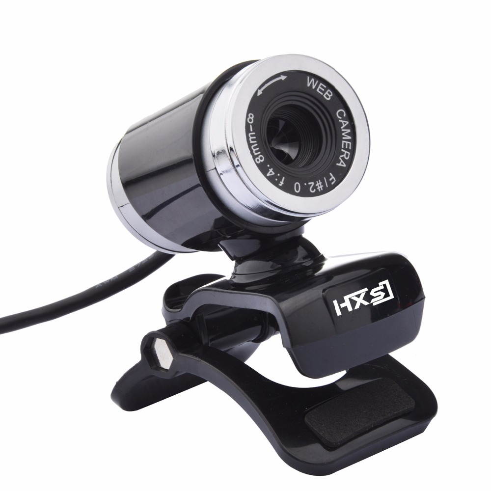 HXSJ A860 640X480 Video Record HD Webcam Web Camera With MIC Clip-on For Android TV Rotatable Computer Camera Web cam- (Black+Red)
