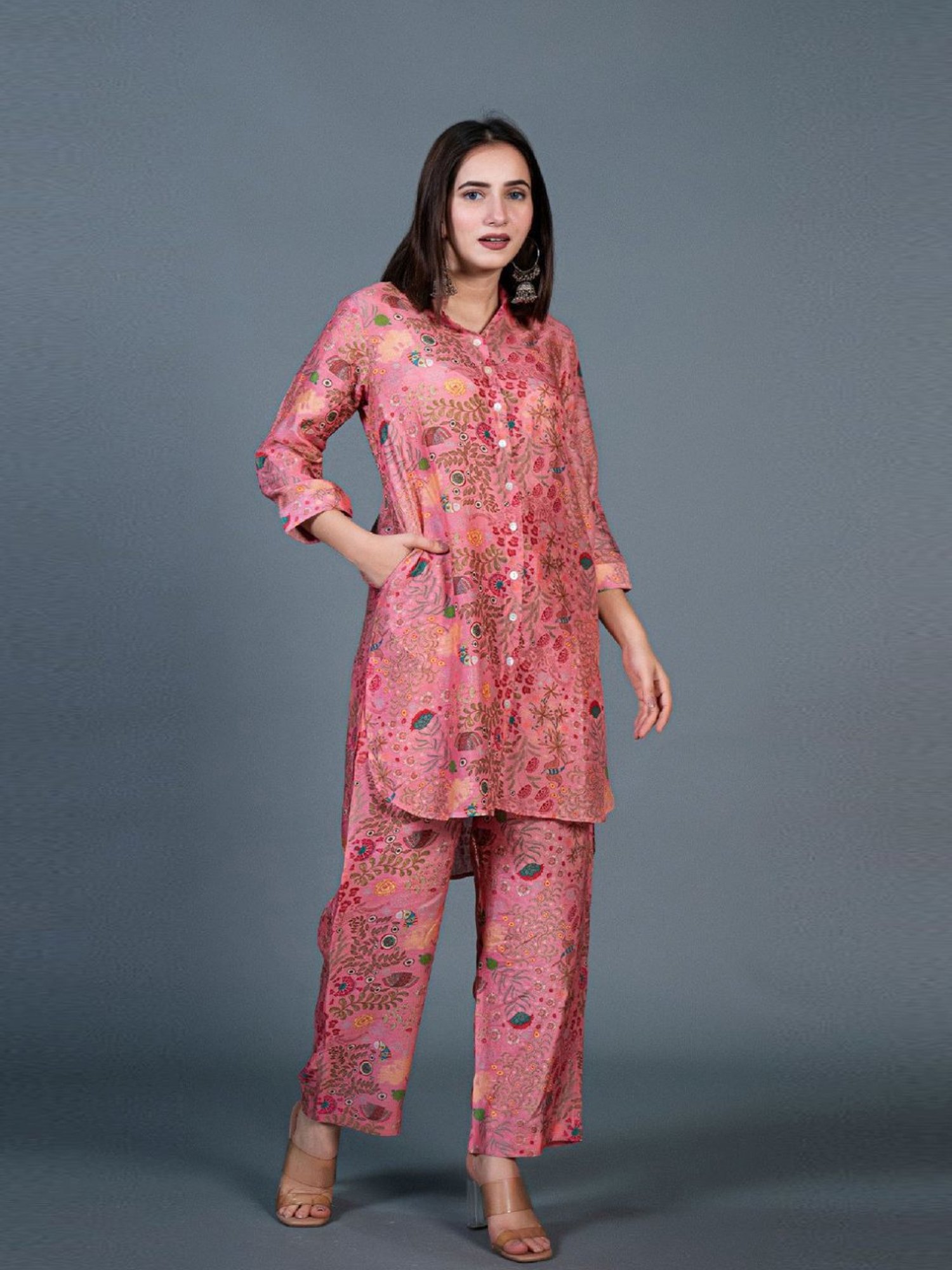 Eeshva India Blush Pink Under The Sea Co-Ord Set