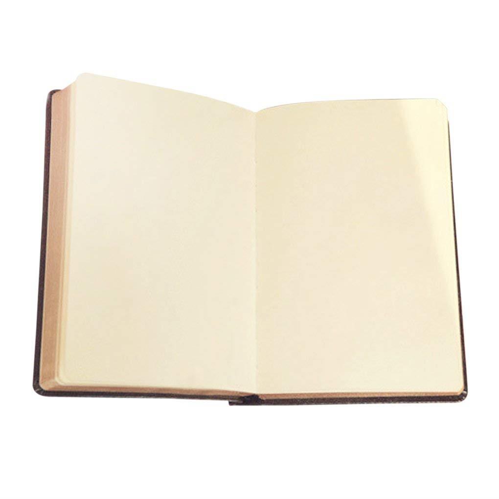 Blank Notebook,Vintage Retro Leather Cover Thick 480 Blank Pages Notebook A5 Daily Bible Travel Journal Diary Study Memo Writing Book Sketchbook Scrapbook Life Records Notepad Jotter Work-book