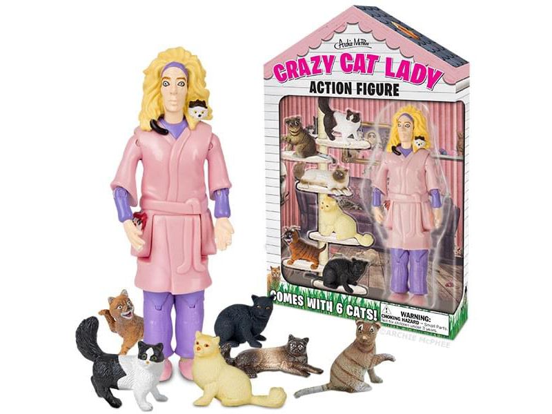 Accoutrements Crazy Cat Lady 6" Vinyl Action Figure
