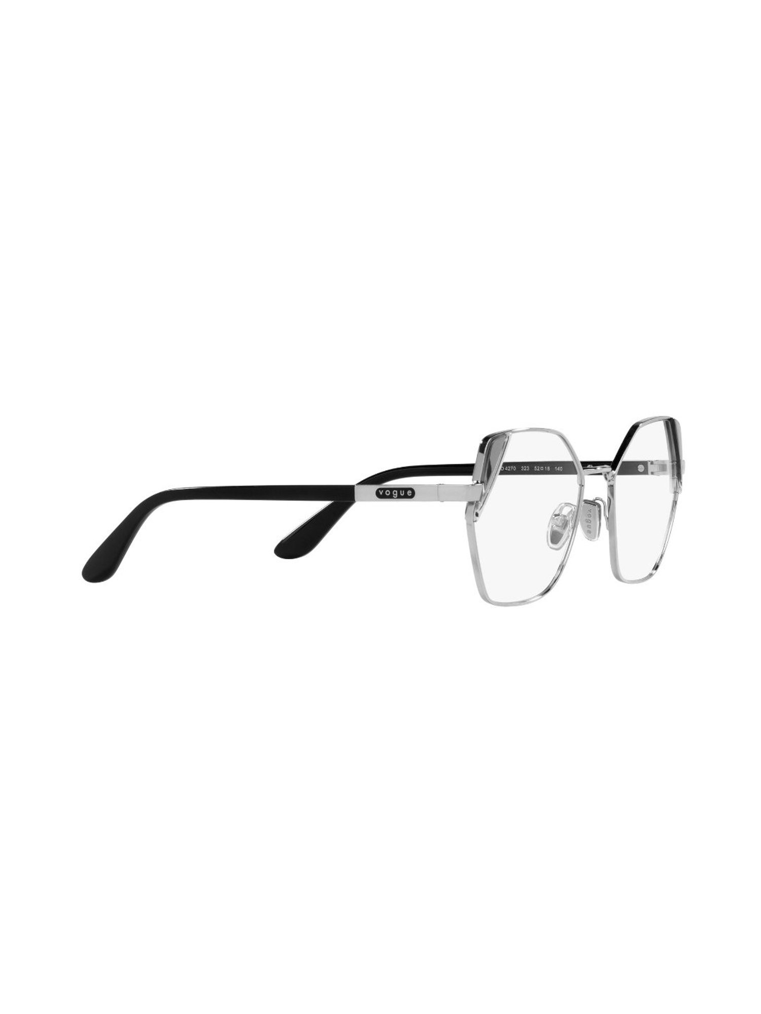 Vogue Eyewear Silver Irregular Eye Frames for Women