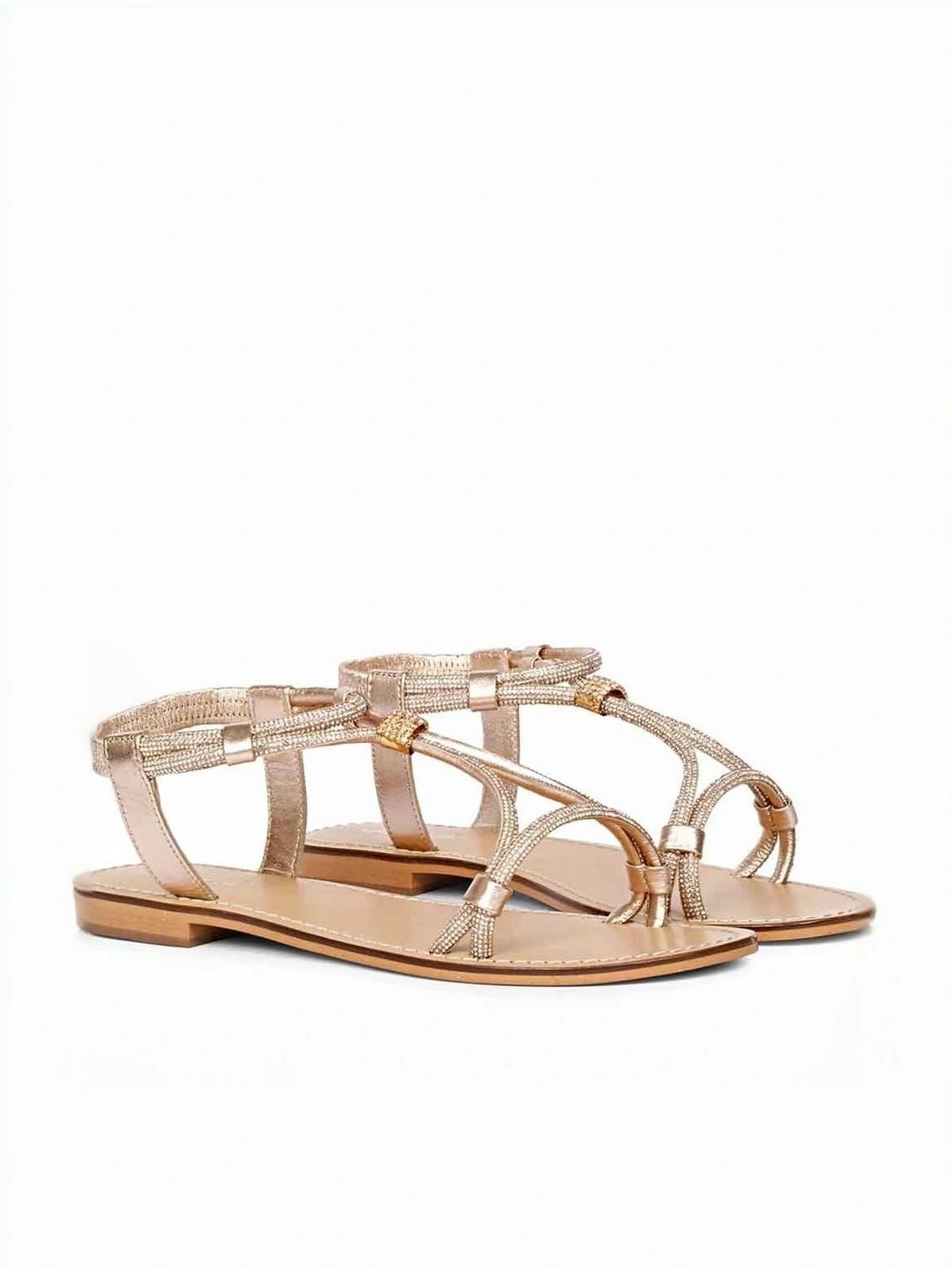 Saint G Women's Andrea Rose Gold Sling Back Sandals