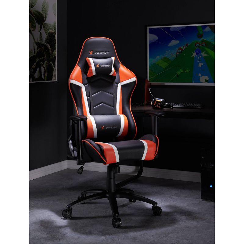 Adrenaline PC Gaming Chair Orange/Black - X Rocker