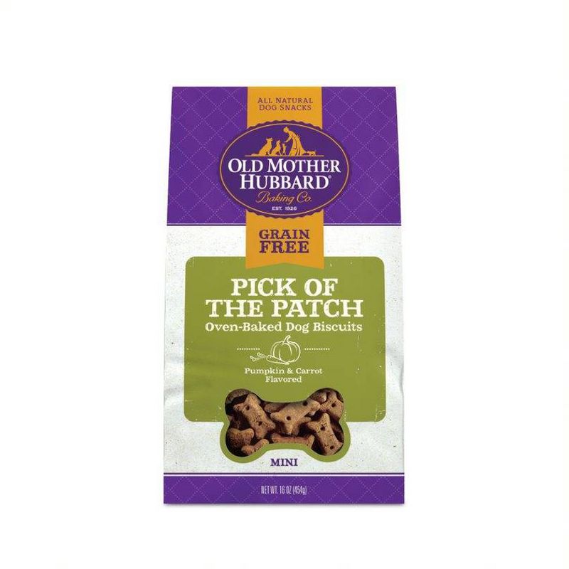 Old Mother Hubbard Grain Free Crunchy Pick of The Patch Biscuits Mini Oven Baked Dog Treats – 16oz