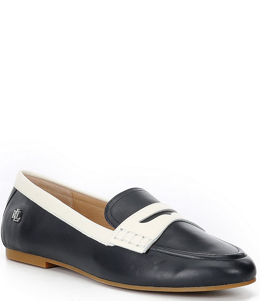 Lauren Ralph Lauren Adison Two-Tone Leather Loafers