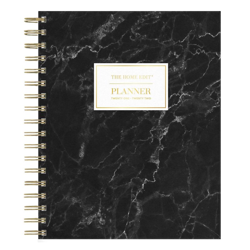 2021-22 Academic Planner 8" x 10" Flexible Cover Daily/Monthly Wirebound Modern Marble - The Home Edit