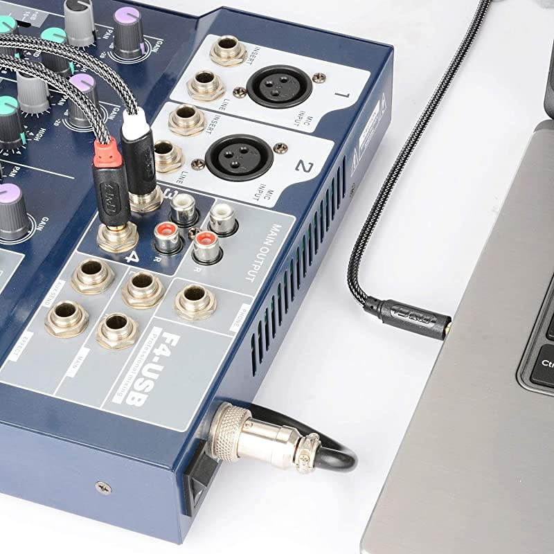 35 mm to 2 x 635 mm GoldPlated Audiowave Series 35mm 18 inch TRS Male to 2X 635mm 14 inch TS Male Mono Cable Splitter with PVC Shelled Housing and Nylon Braid 15 Feet