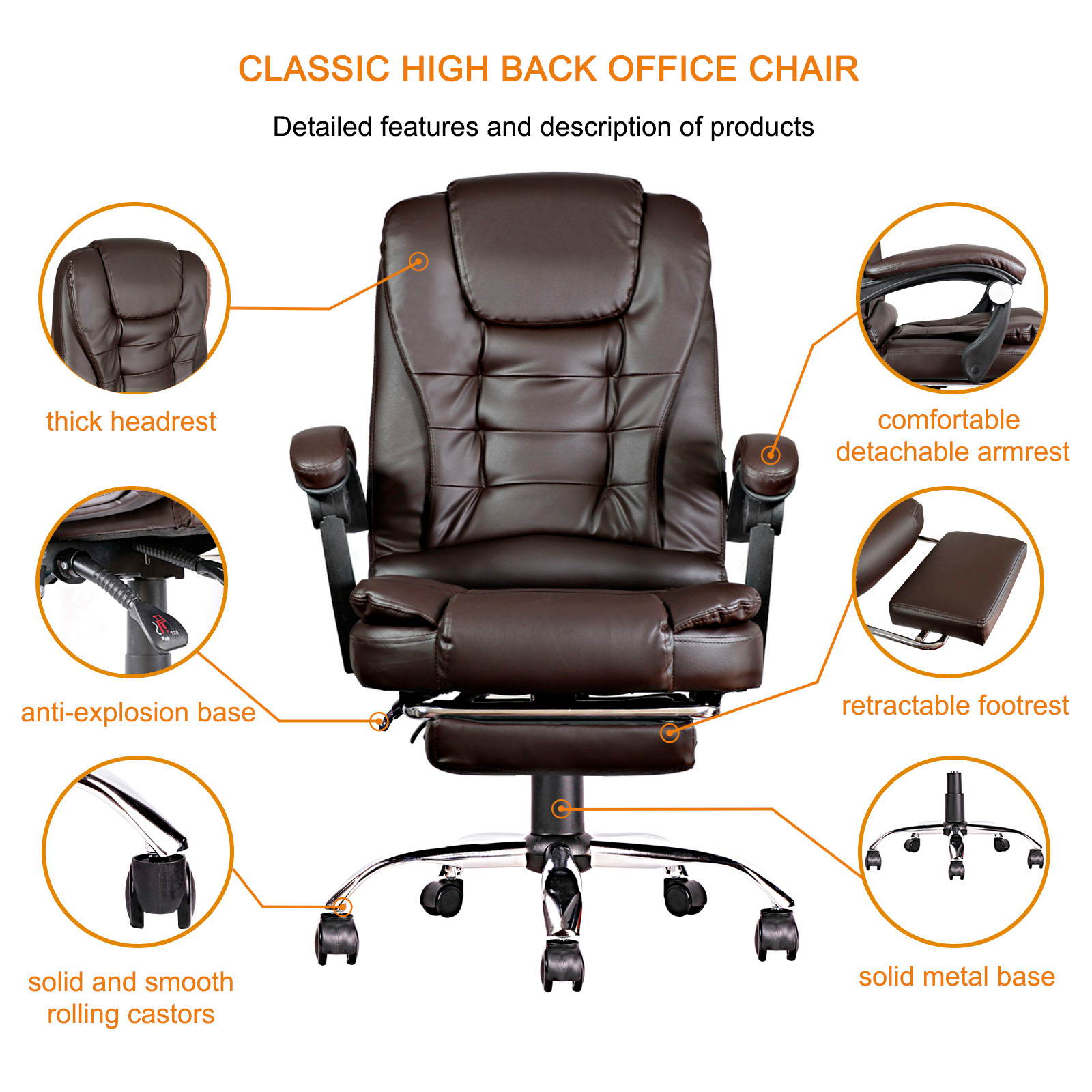 Adjustable height angle computer chair comfortable sedentary office chair staff conference chair boss chair lift swivel reclining seat back swivel chair