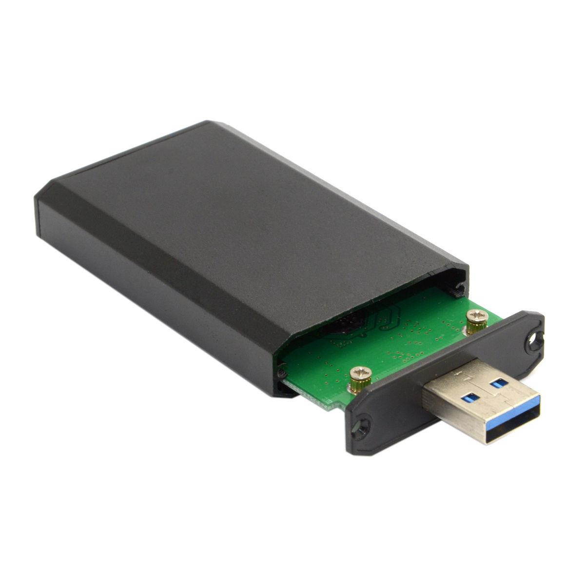 Mini PCI-E mSATA to USB 3.0 External SSD PCBA Conveter Card with Enclosure