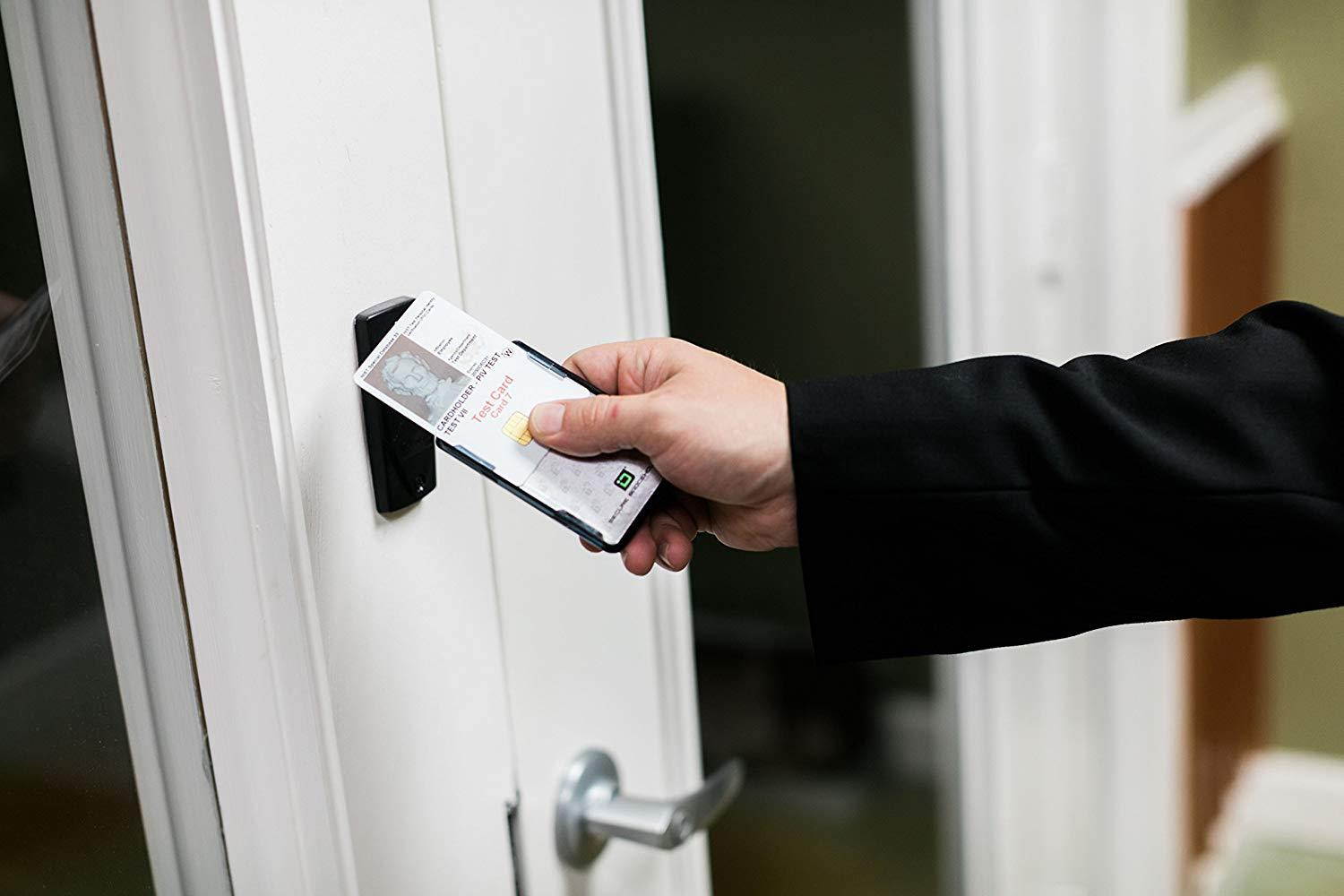 RFID Blocking Badge Holder DuoLite by ID Stronghold - FIPS Approved Badge Holder - 100% USA Made (Black)