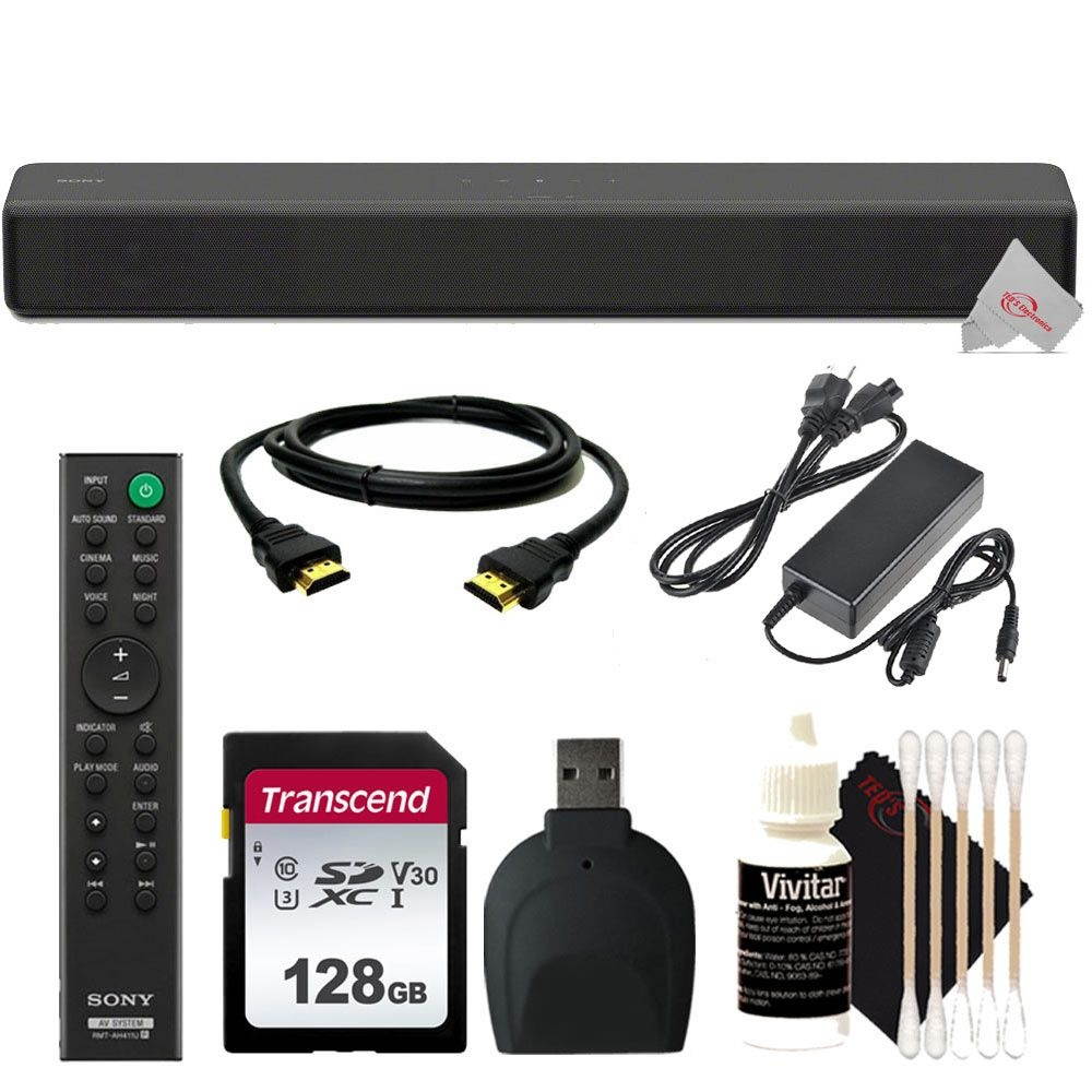 Sony HT-S200F 80W Stereo Soundbar With Built-In Subwoofer + Top Accessory Kit