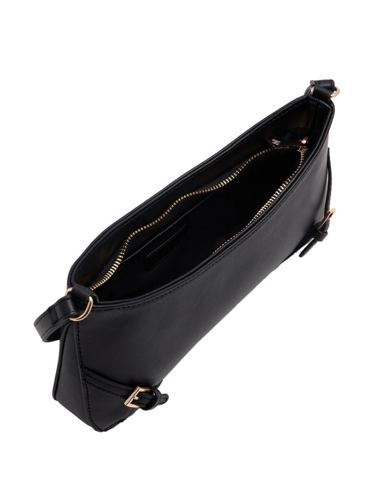 Call It Spring Black Solid Small Shoulder Handbag