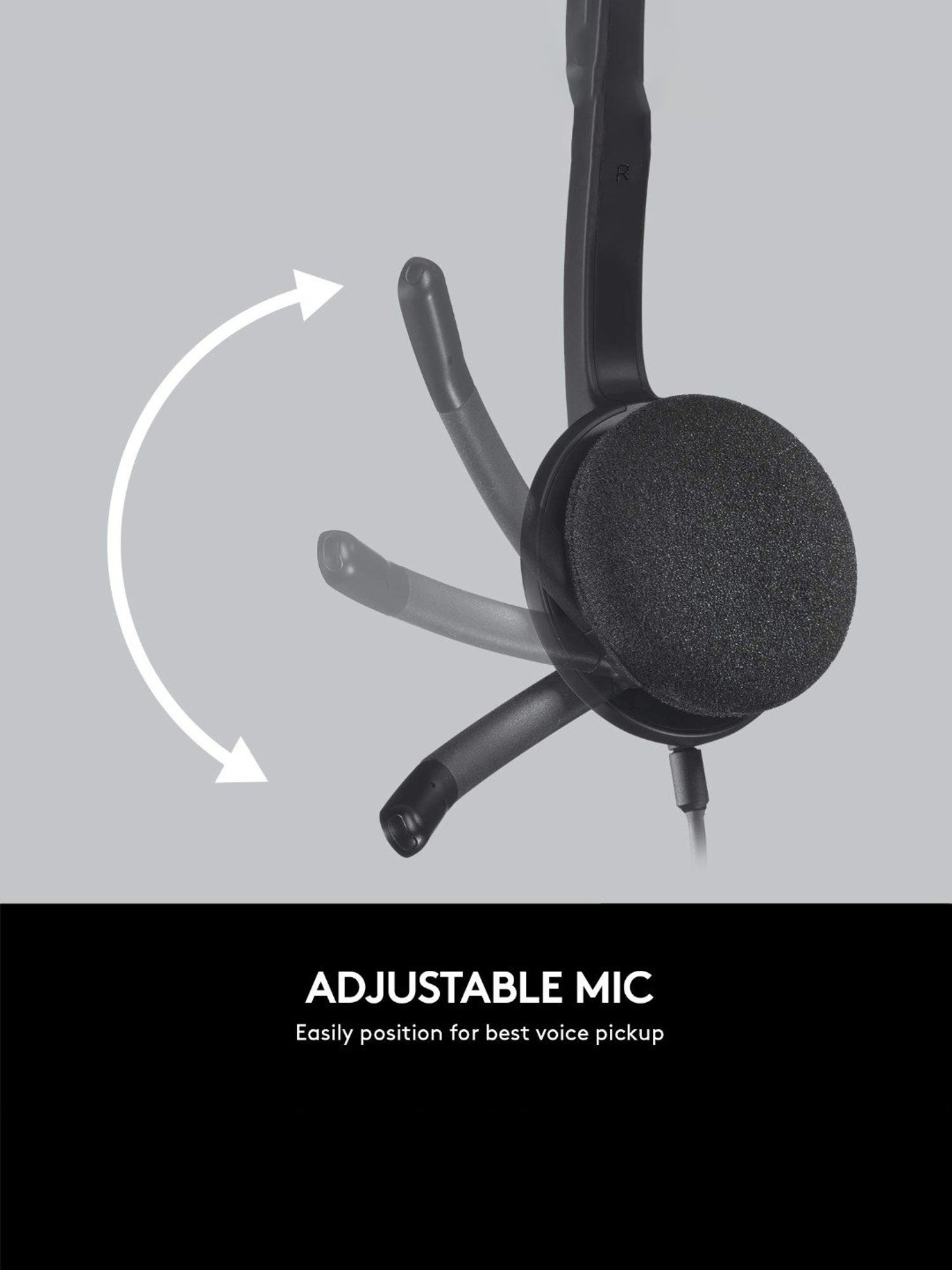 Logitech H340 Stereo Wired On Ear Headphones with Mic With Noise-Cancelling (Black)