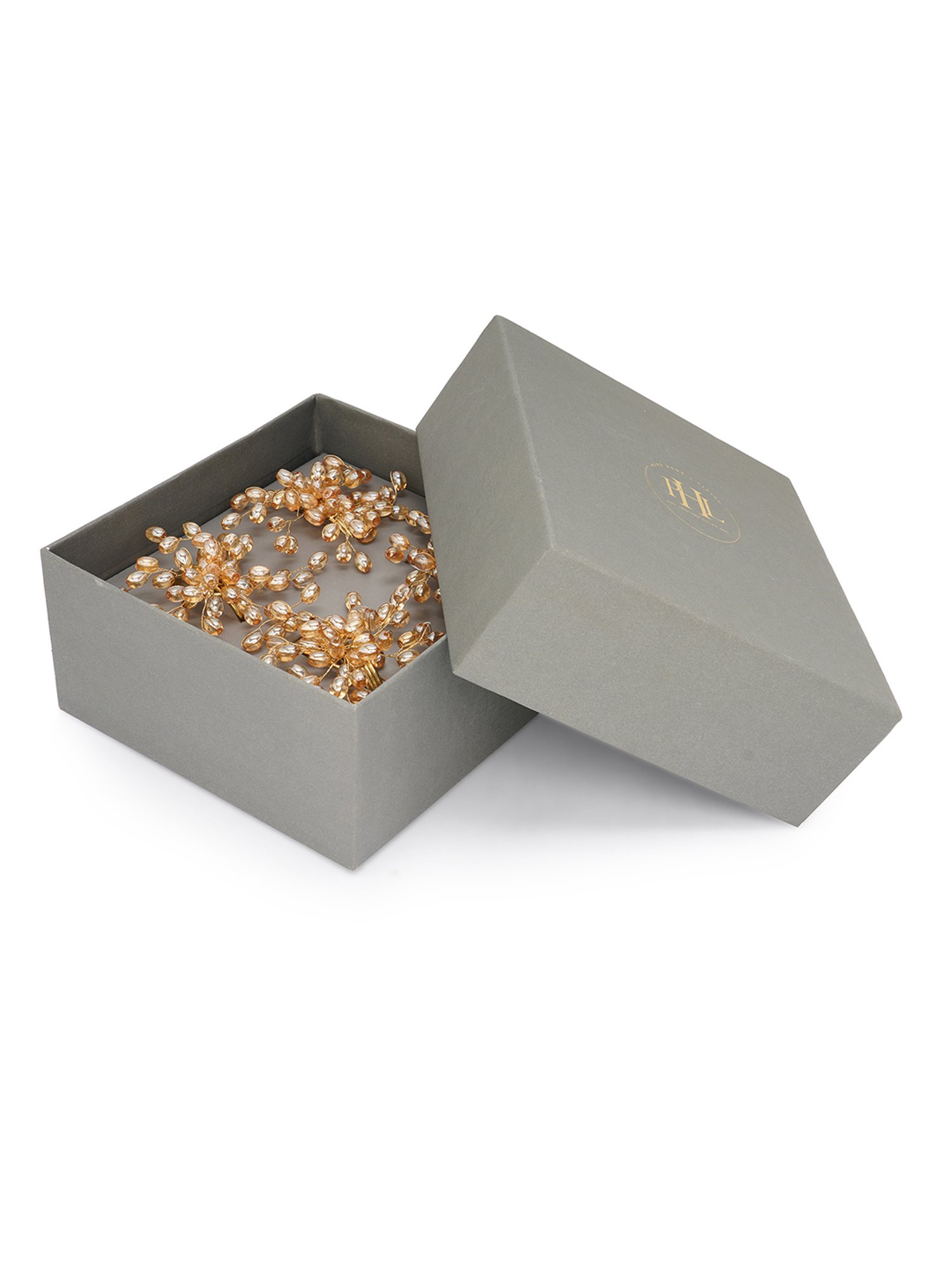 Pure Home and Living Gold Metal Embellished Napkin Rings