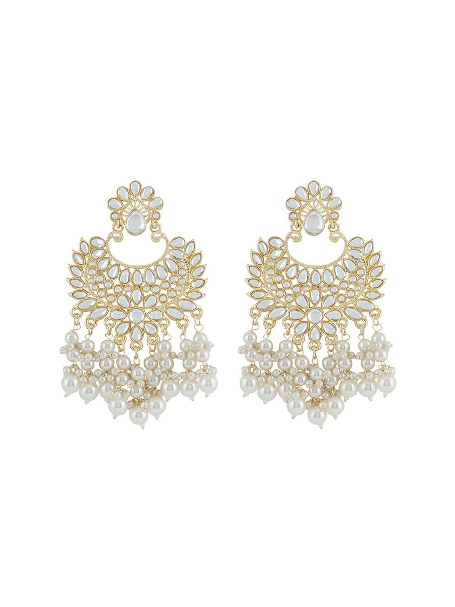 Teejh Aanica Pearl & Polki Dangler Earrings