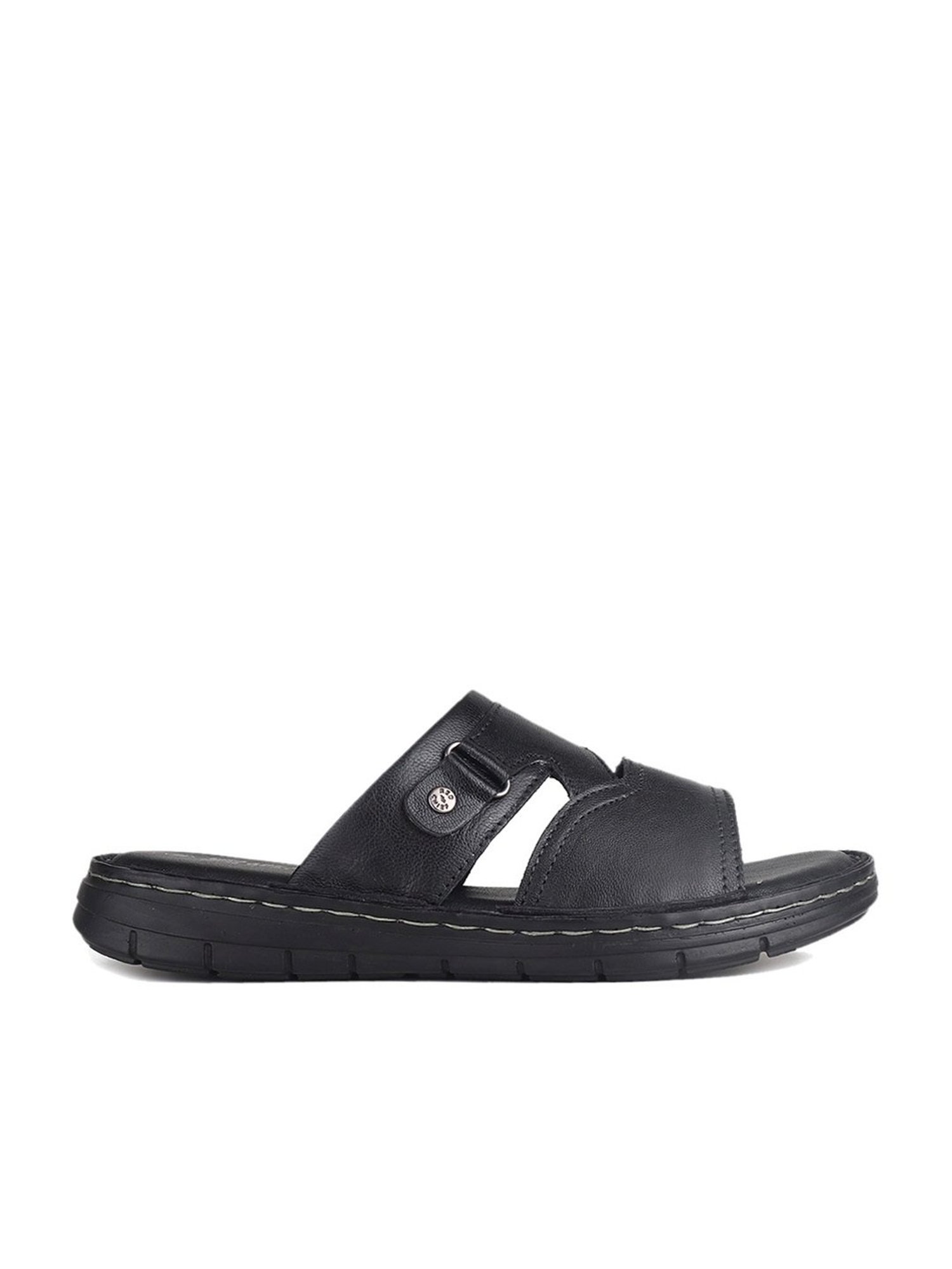Red Chief Men's Black Casual Sandals