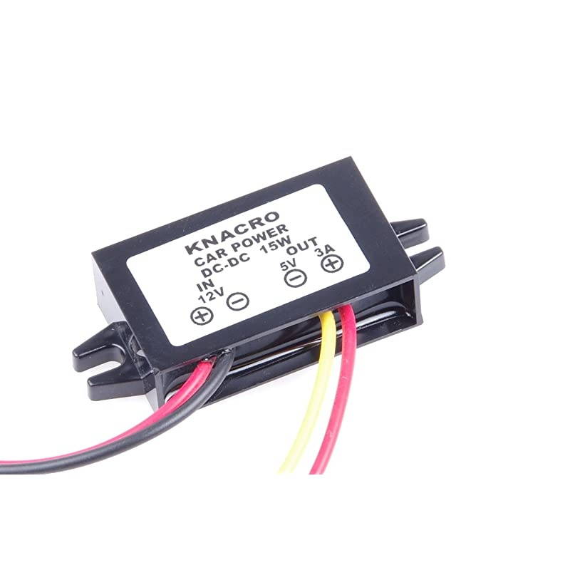 DCDC 12V to 5V 3A 15W StepDown Power Supply Module Car Power Converter Module Synchronous Buck OverTemperature OverCurrent Short Circuit Protection Suitable DC 5V 3A