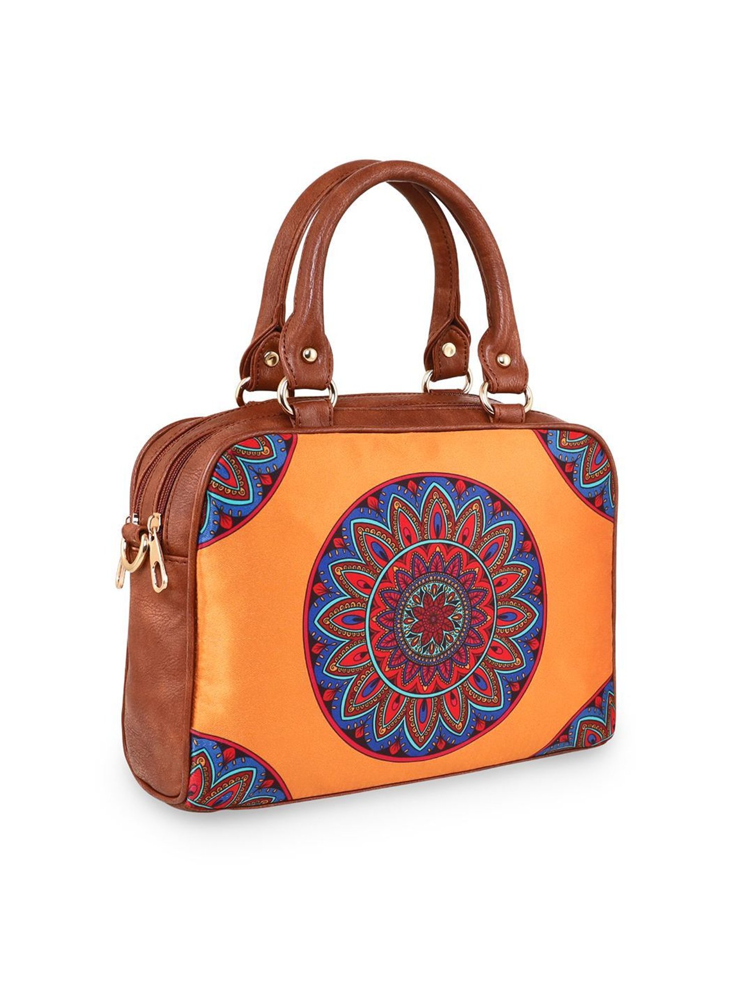 Sabhyata Multicolor Printed Medium Satchel Handbag