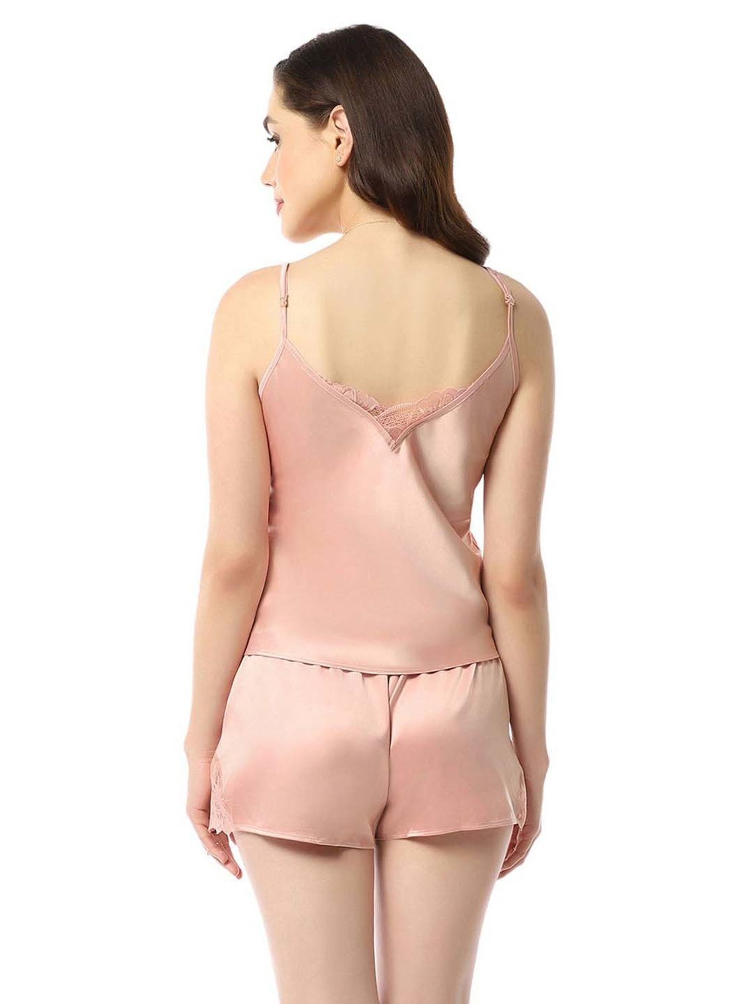 Amante Pink Lace Work Camisole