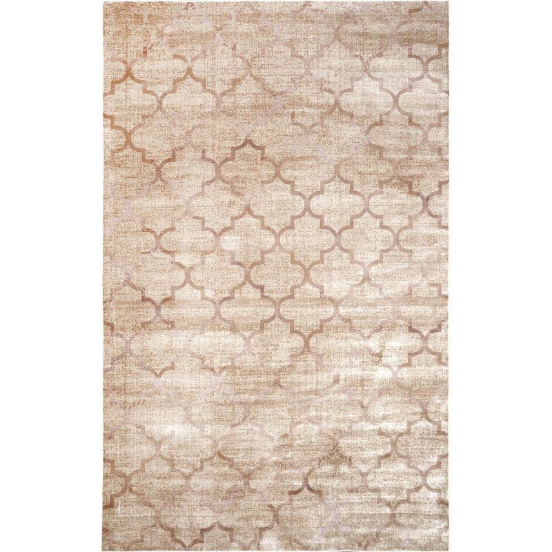 nuLOOM Viscose Trellis Sonya Area Rug - Ivory (5'2"x7'8")