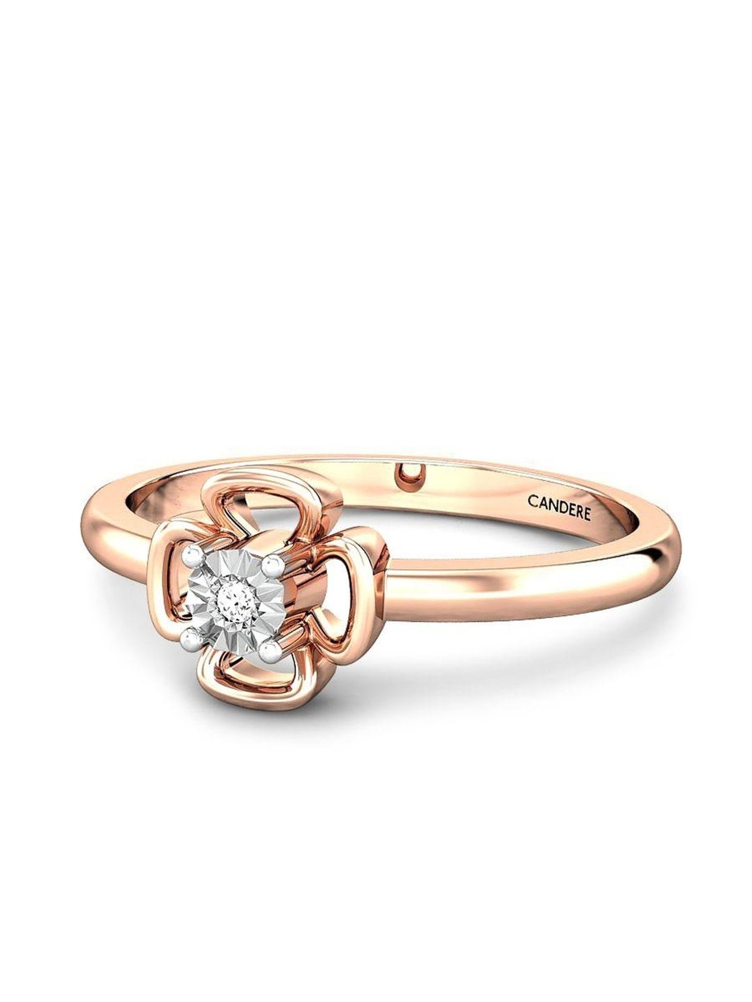 Candere by Kalyan Jewellers 18k Rose Gold & Diamond Ring for Women