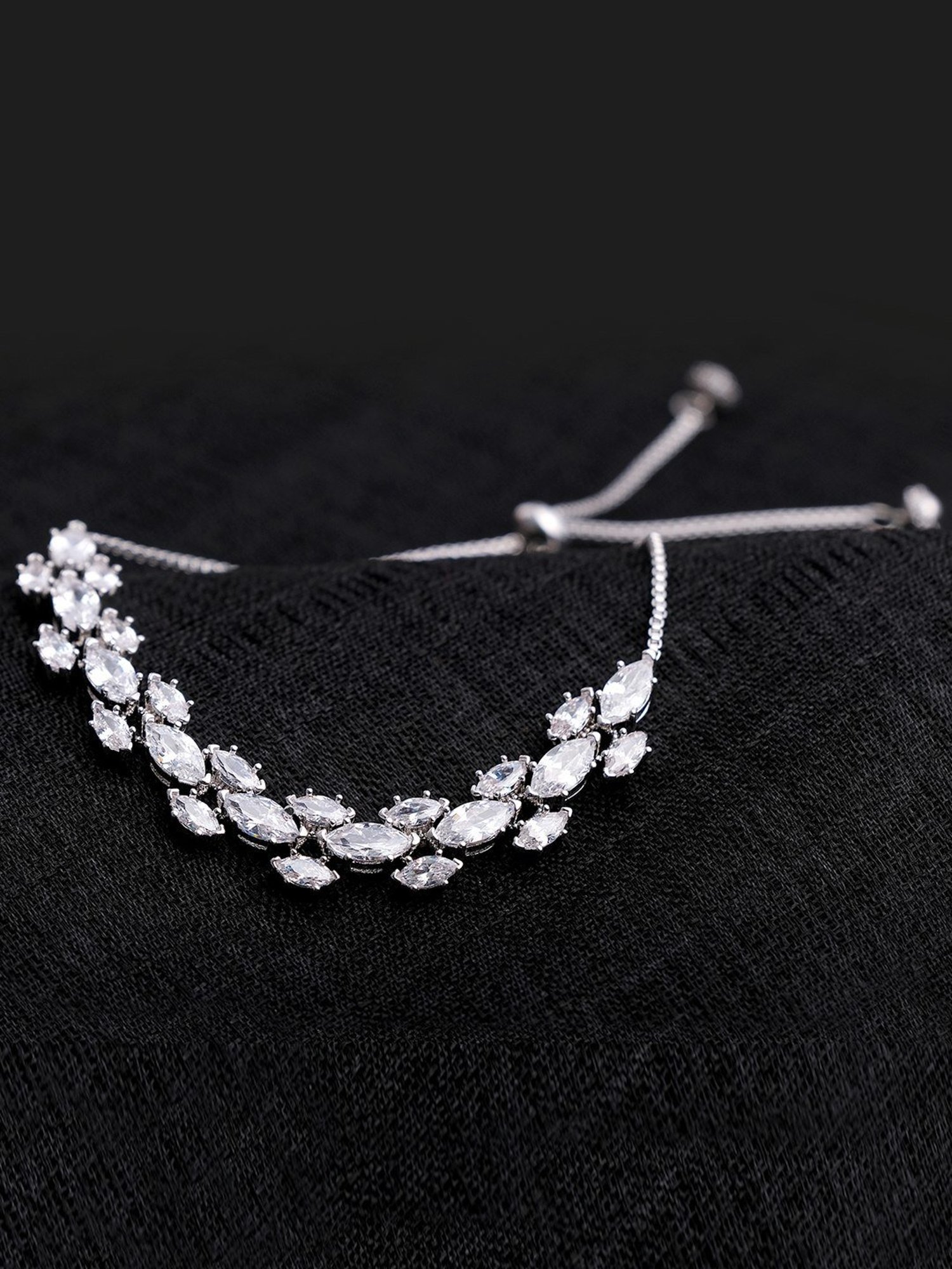 Clara Enzo 92.5 Sterling Silver Swarovski Zirconia Bracelet