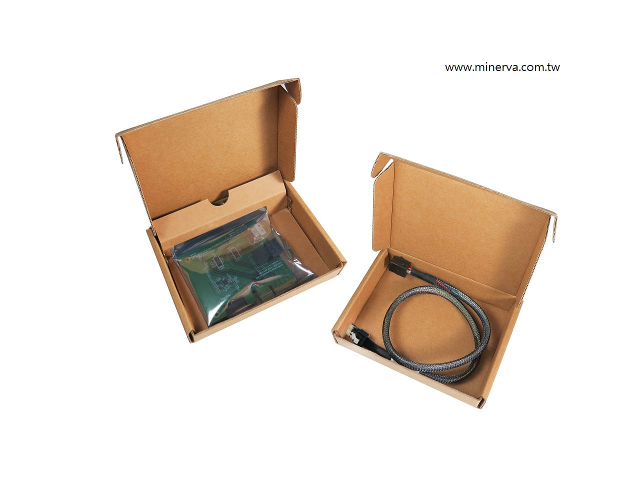 Innocard PCIe x4 to Mini SAS HD & Slimline SAS Adapter with Mini SAS HD to Slimline SAS Cable