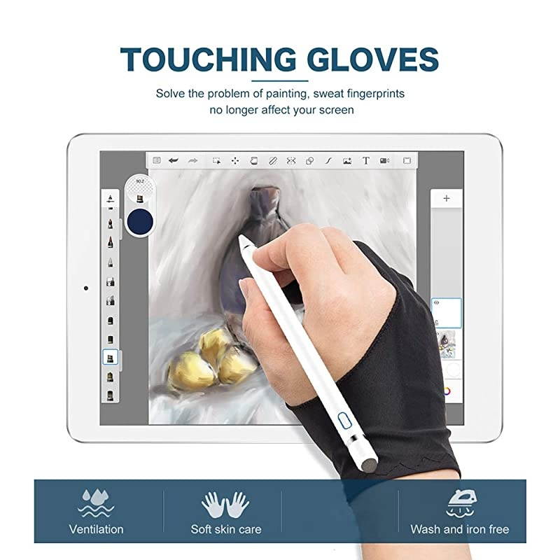 Stylus Pen for Touch Screens  Rechargeable 15 mm Fine Point Active Stylus Pen Smart Digital Pencil Compatible with iPad and Most Tablets High Precise Pencil with Glove