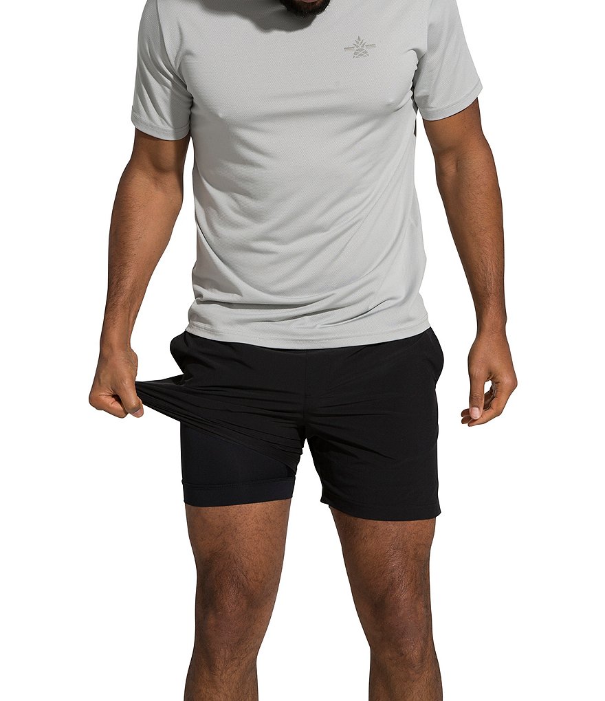 Redsand Elastic Waist Colorblock 20#double; Outseam Volley Shorts
