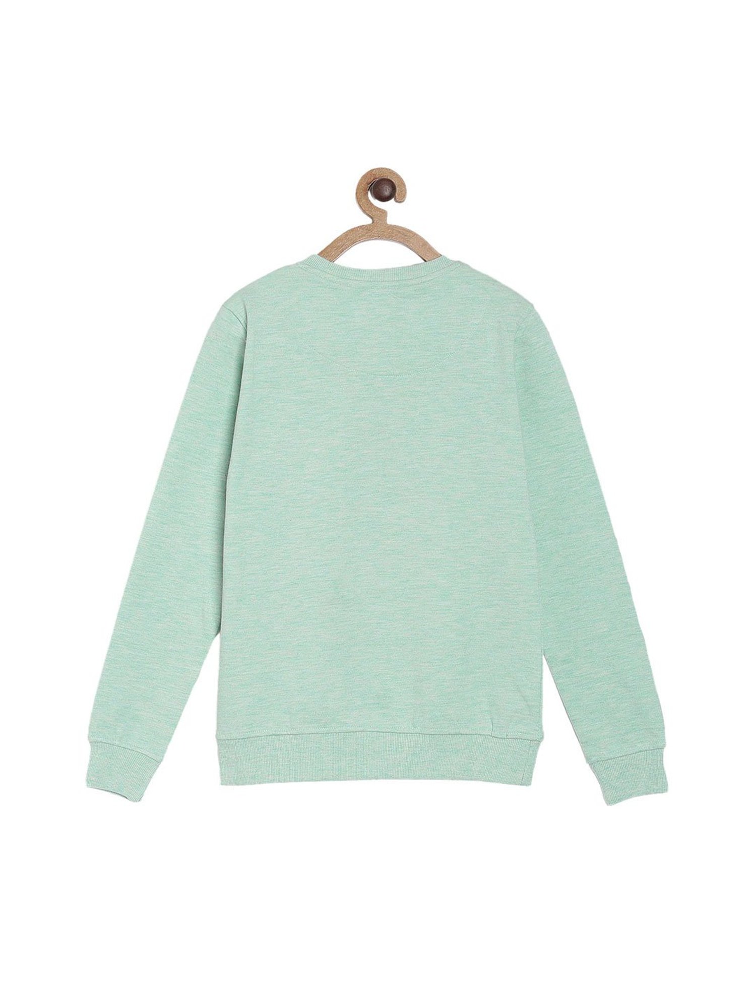 Sweet Dreams Girls Light Green Applique Sweatshirt