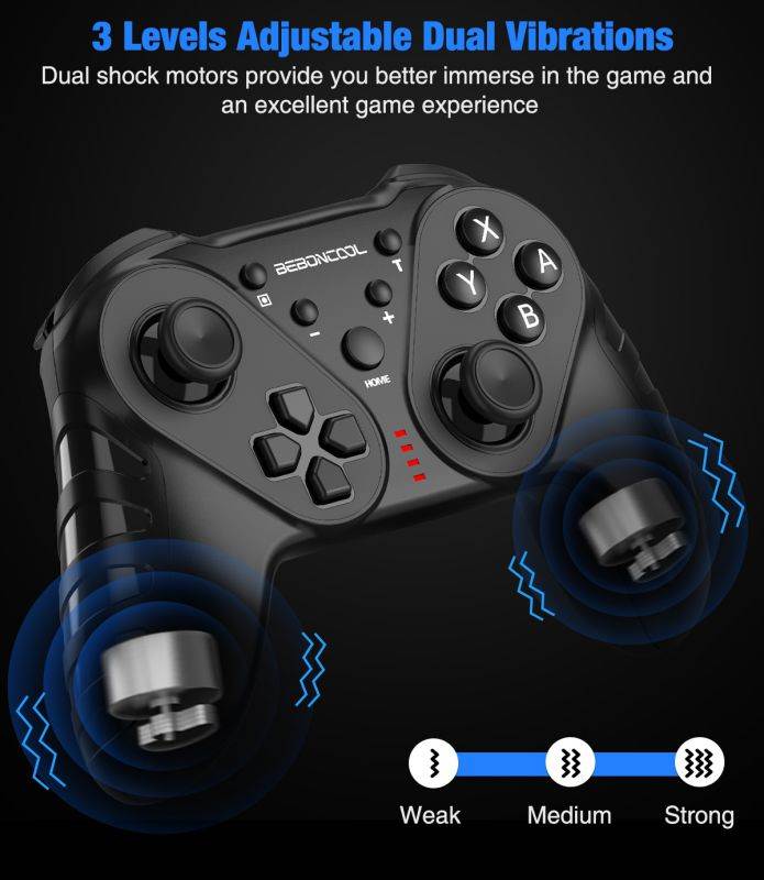 Wireless Pro Controller for Switch Controllers,Pro Controller Compatible with Switch/Switch Lite, Remote Control for Switch Controller Wireless with Turbo/Wake Up Console/Vibration-Black