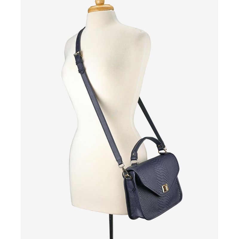 GiGi New York Blue Courtney Satchel Crossbody Bag